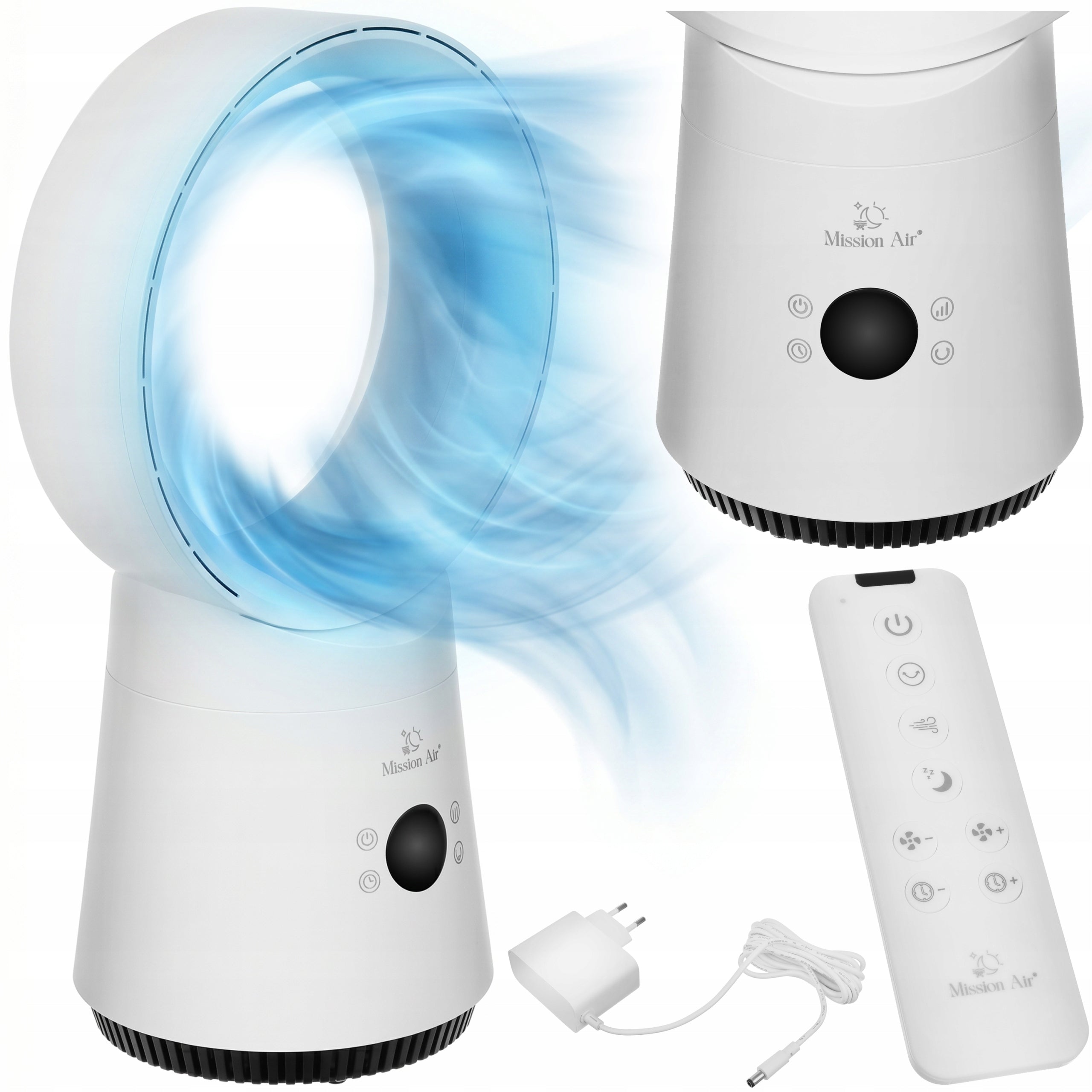DESK FAN small fan QUIET circulator bladeless oscillation