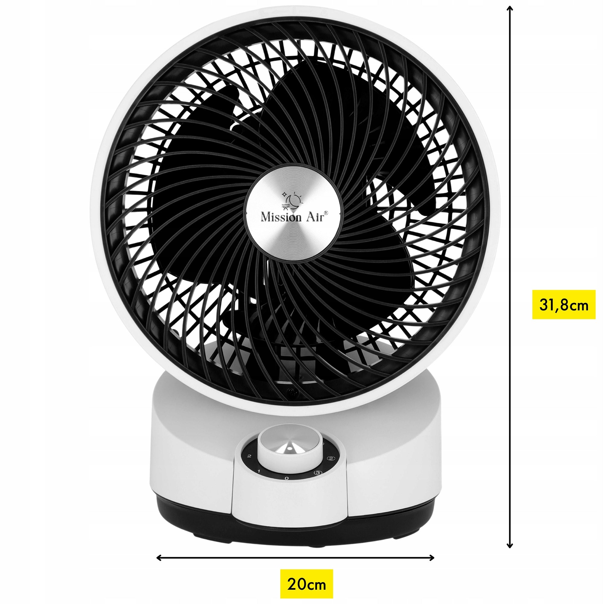 DESK FAN small fan STRONG QUIET circulator GLOBE 50W oscillation Dominant color white
