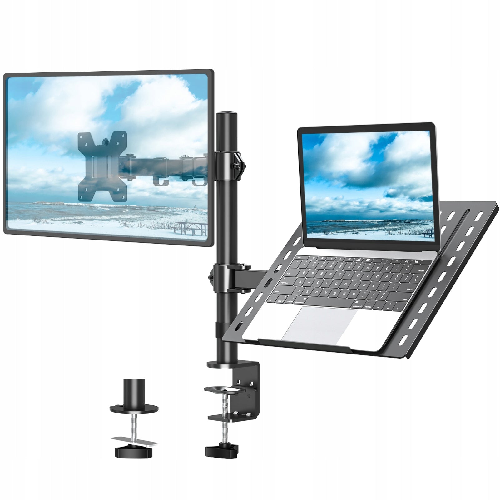 DESK MOUNT FOR MONITOR AND LAPTOP ADJUSTABLE 13-32''