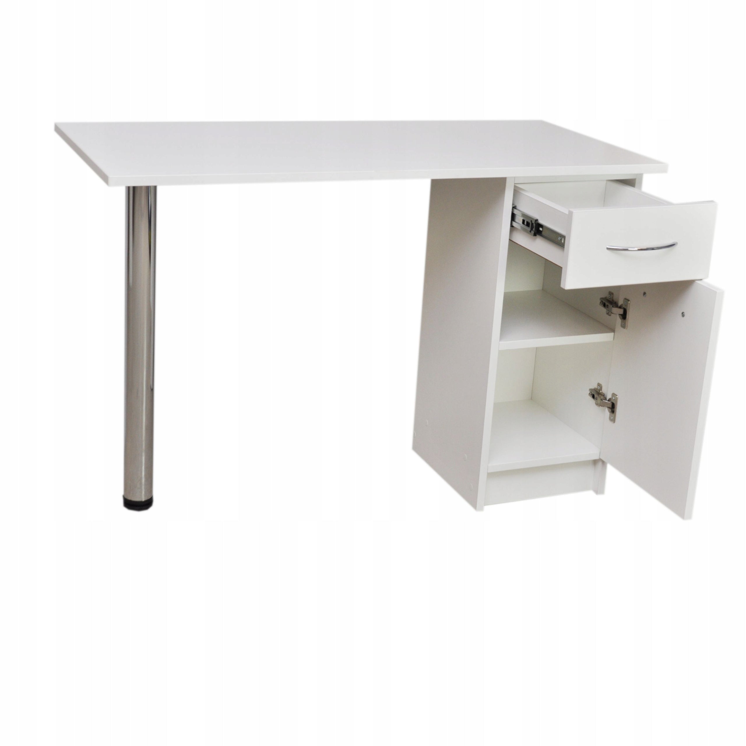 DESK WITH DRAWERS 110x50CM WHITE COSMETIC FOR MANICURE MODERN Packaging status original