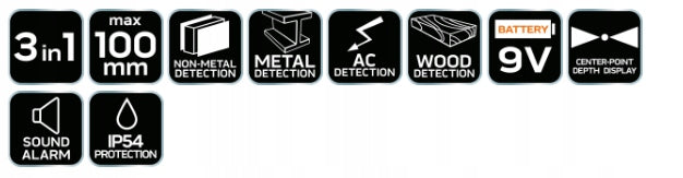 DETECTOR WITH 3IN1 DISPLAY 75-250 NEO Brand NEO TOOLS