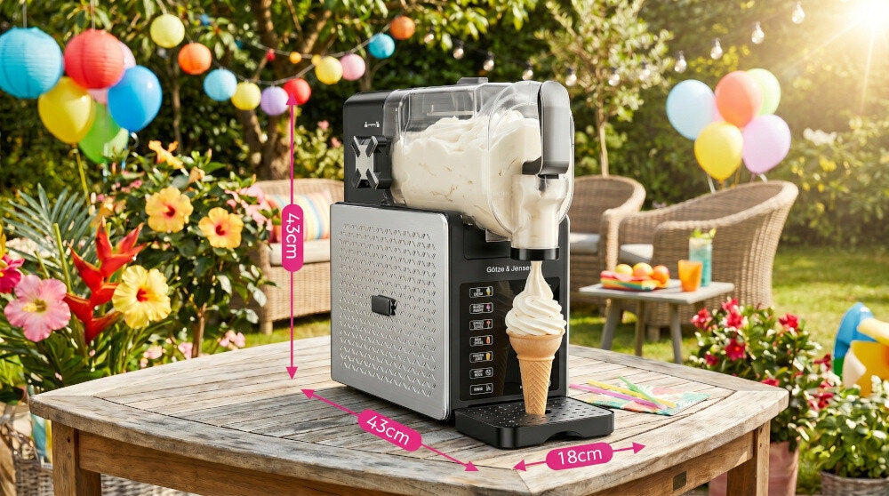 DEVICE FOR SLUSHY AND ICE CREAM GÖTZE&JENSEN GR700S Dominant color black