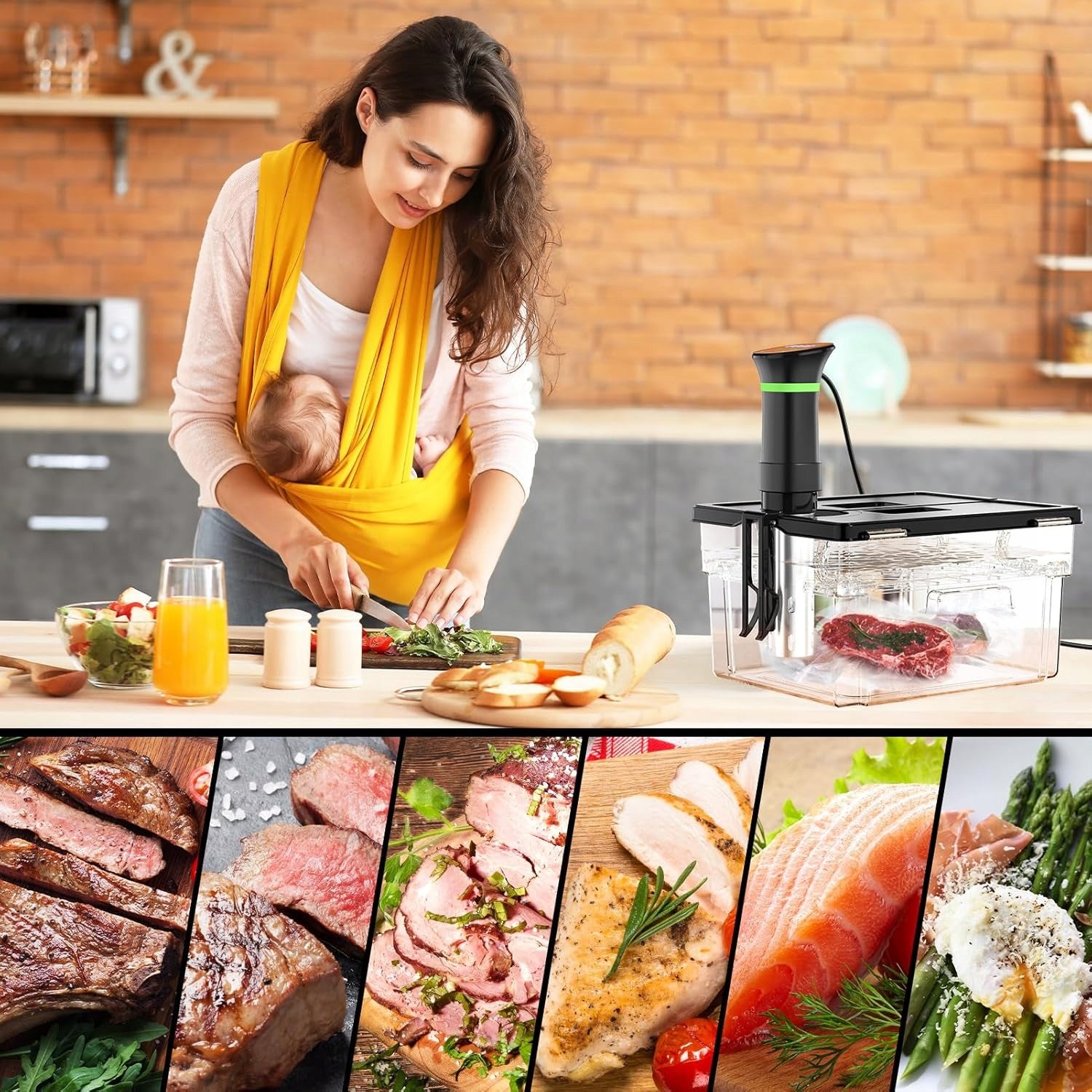 DEVICE SOUS VIDE STICK 1000W LCD TIMER 25-92,5°C CIRCULATION 360° Brand no brand