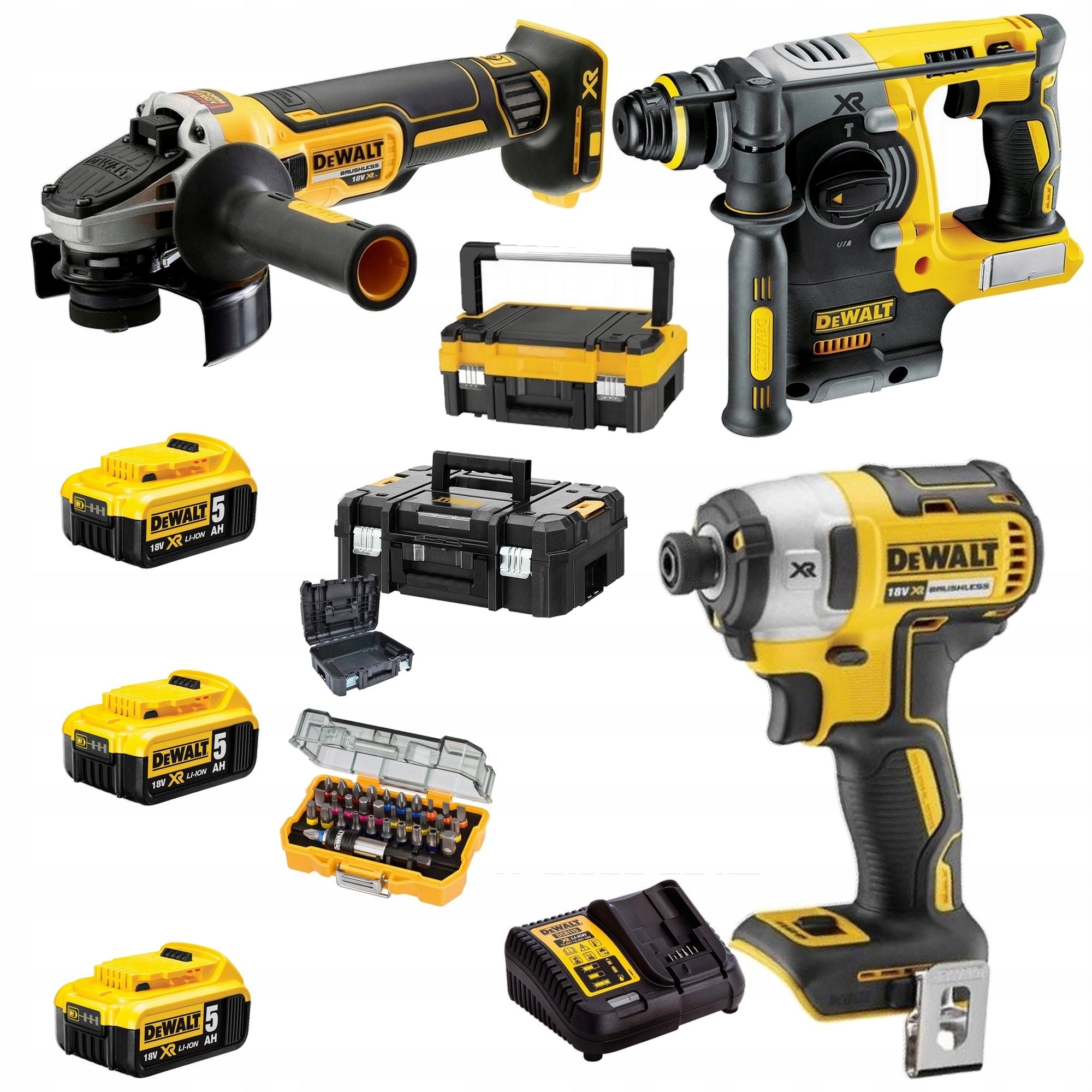 DEWALT BRUSHLESS COMBO SET 3PCS 18V 3x5.0Ah