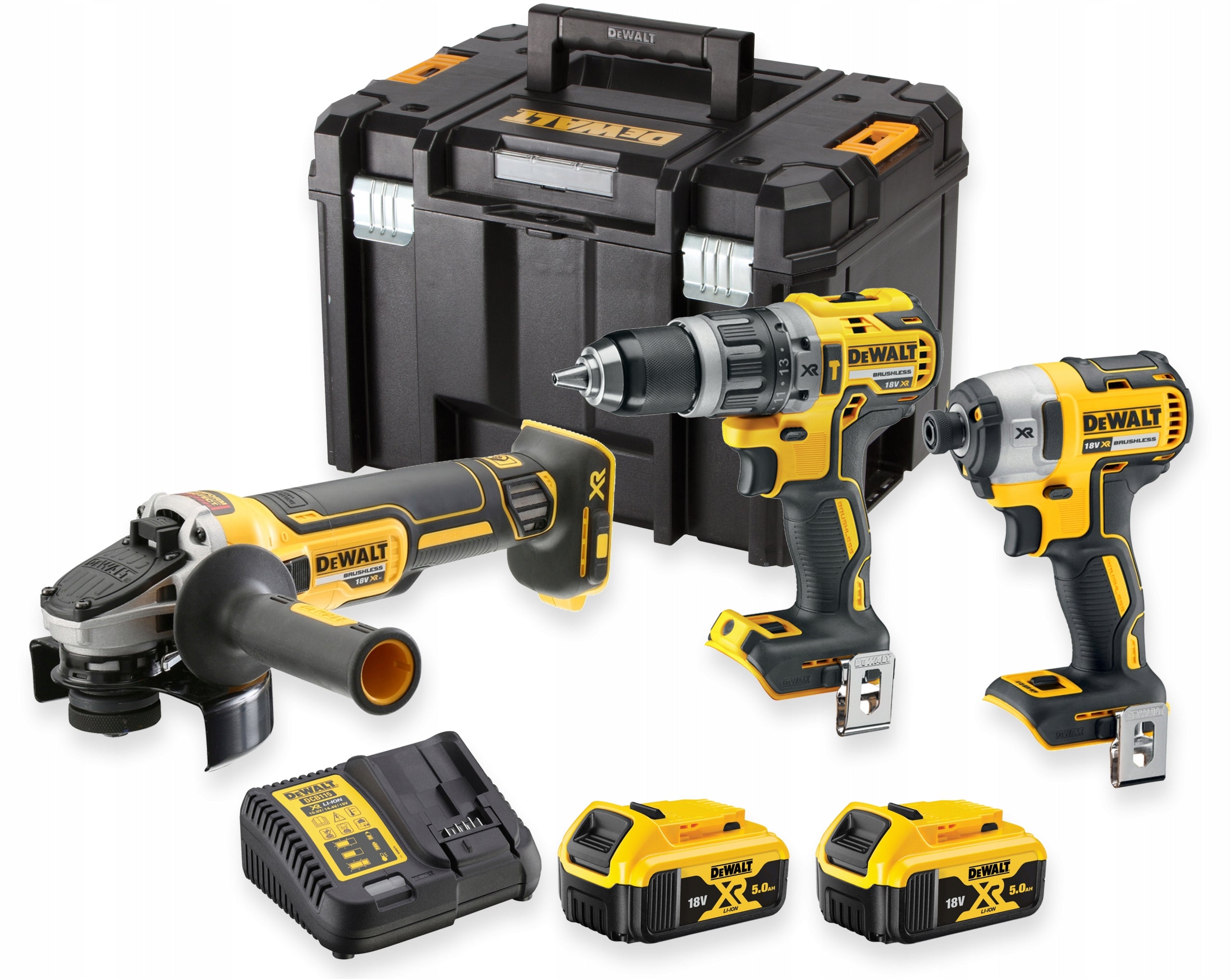DEWALT DCD791 DCG405 DCF887 2x AKU 5AH POWER TOOL KIT CHARGER