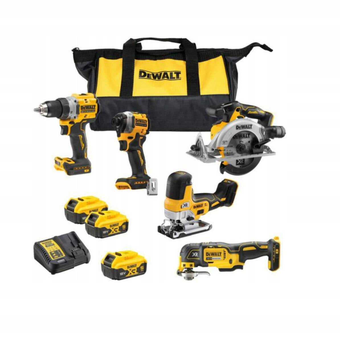 DEWALT DCK502P3 SET OF 5 TOOLS DCD800 DCF850 DCS355 DCS565 DCS335 3x5Ah Manufacturer code DCK502P3-QW