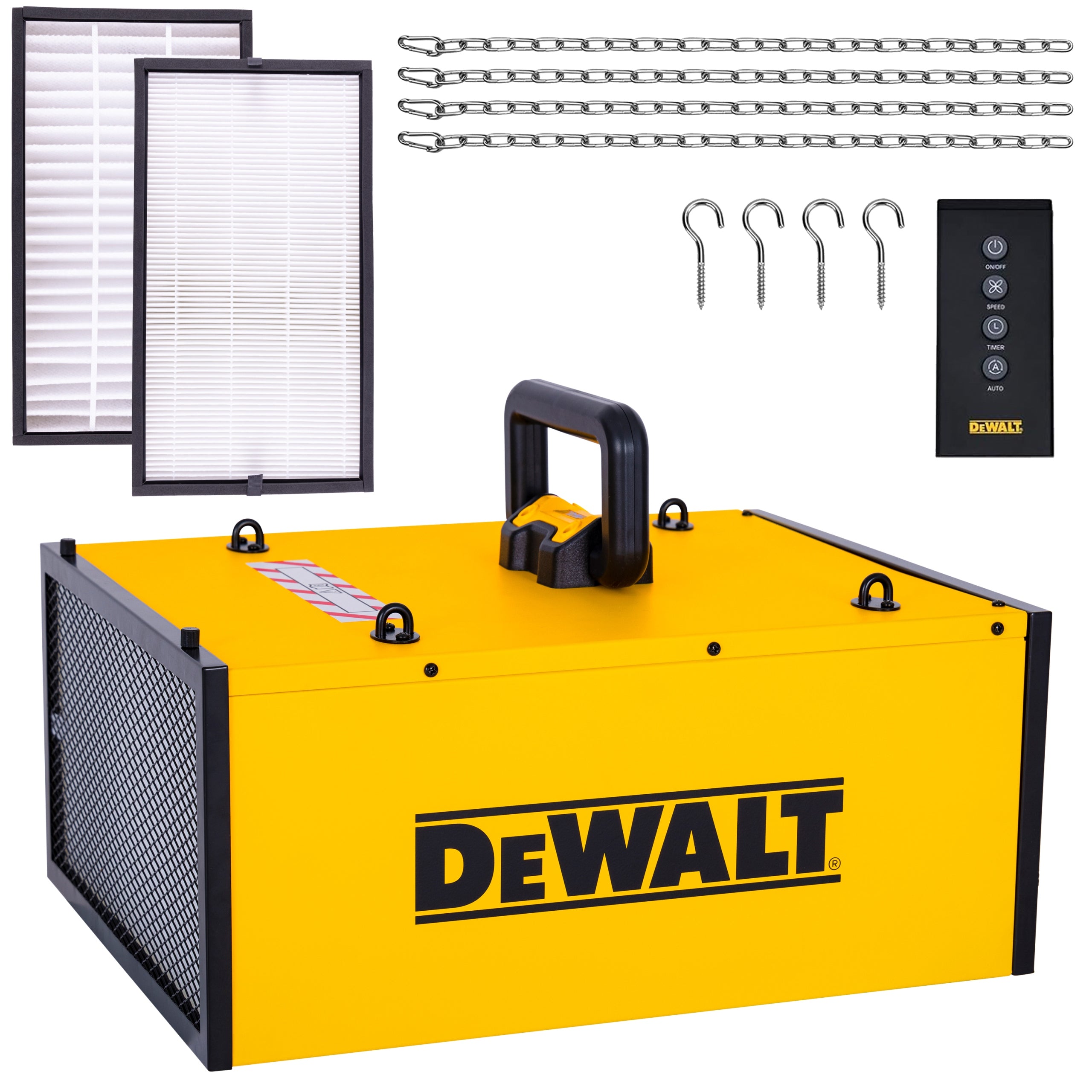 DEWALT WORKSHOP AIR PURIFIER DWXAF201 HEPA H11 TO 55 m² + REMOTE CONTROL