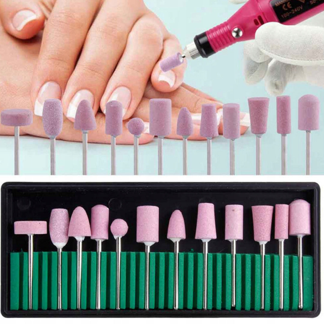 DIAMOND CUTTERS FOR NAIL MILLING MACHINE SET OF 12 PIECES MILLING MACHINE M3 V6 Packaging status original
