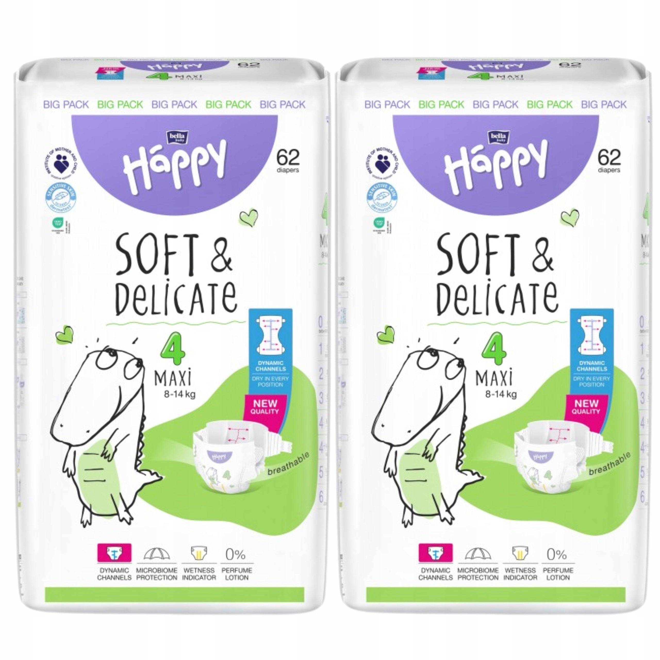DIAPERS BELLA HAPPY 4 MAXI 8-14KG 62 PCS.