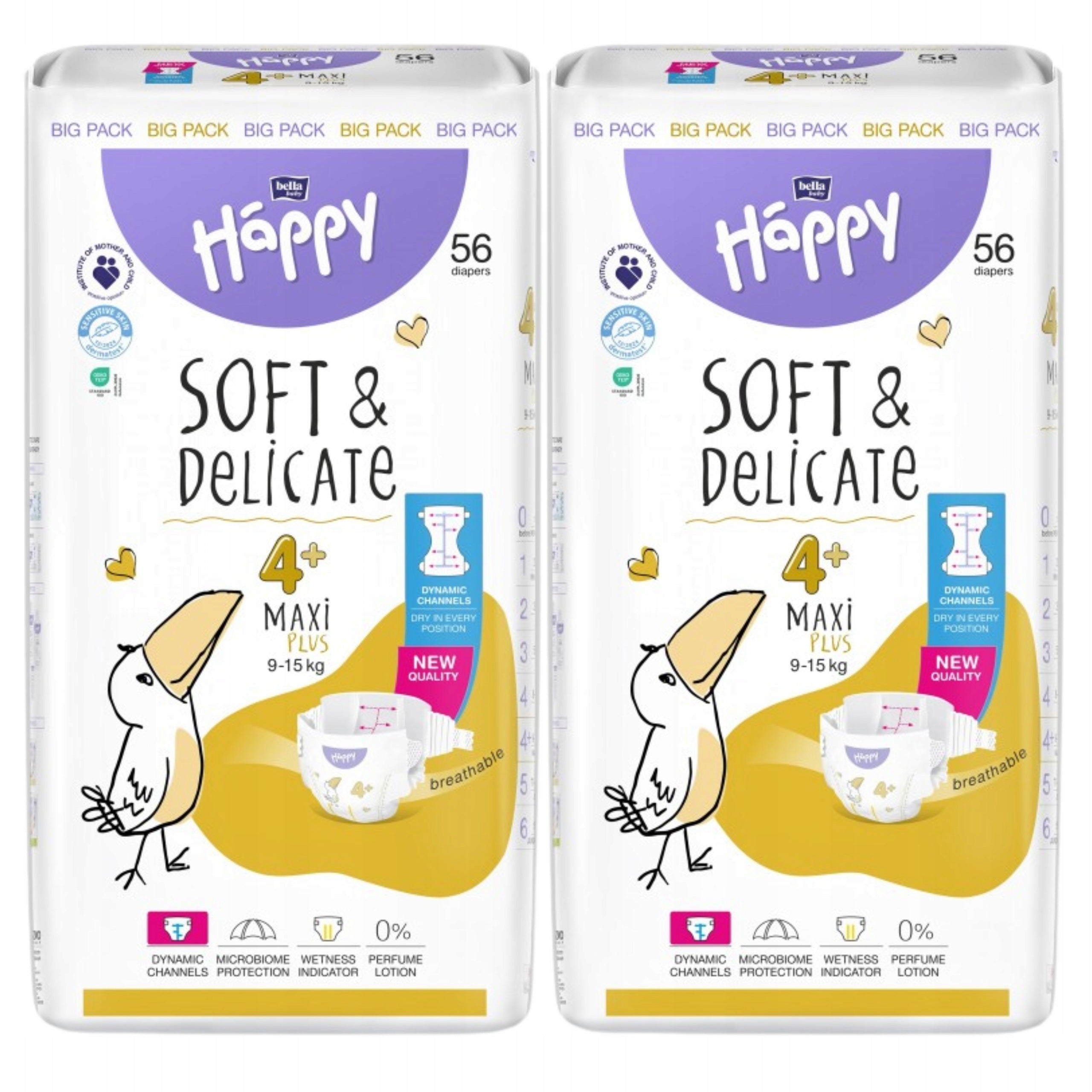 DIAPERS BELLA HAPPY 4 MAXI PLUS 9-15KG 56PCS