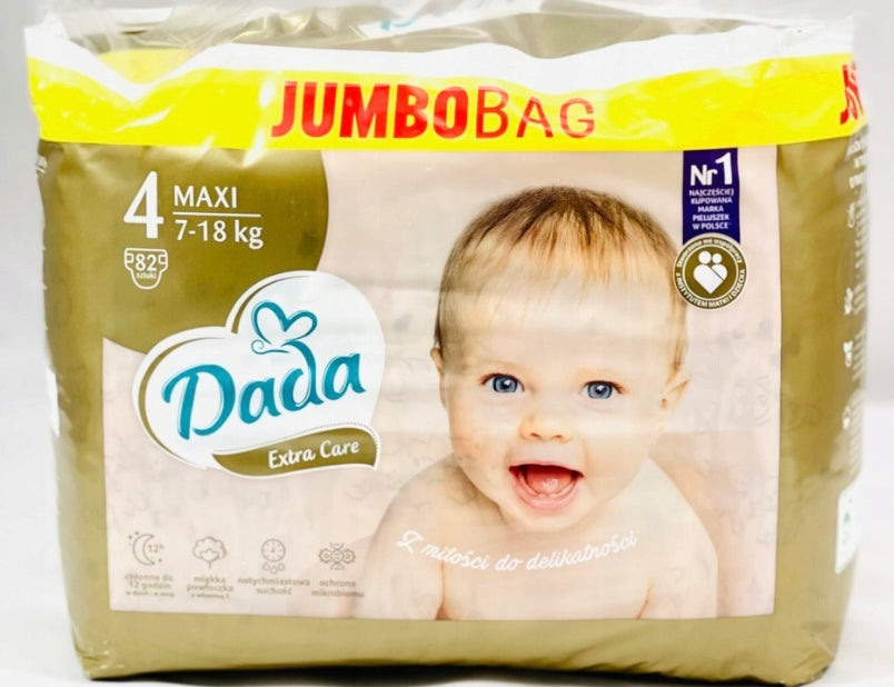 DIAPERS DADA EXTRA CARE 4 7-16 KG 82 PCS Packaging status original