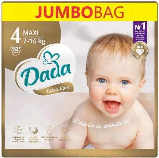 DIAPERS DADA EXTRA CARE 4 7-16 KG 82 PCS