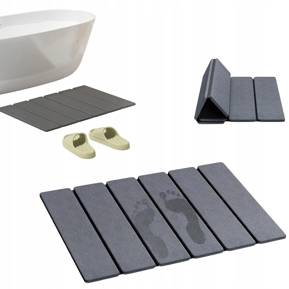 DIATOMITE MAT FOR BATHROOM NATURAL QUICK-DRYING RUBBER RECTANGULAR BOTTOM