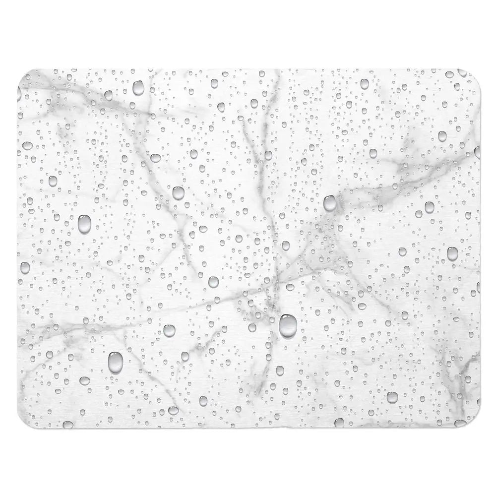 DIATOMITE MAT QUICK DRYING ABSORBENT BATHROOM RUG MARBLE AQUA