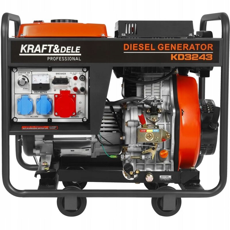 DIESEL GENERATOR SET 7KW 16KM GENERATOR 230V/400V KRAFT NEW MOD* Packaging status original