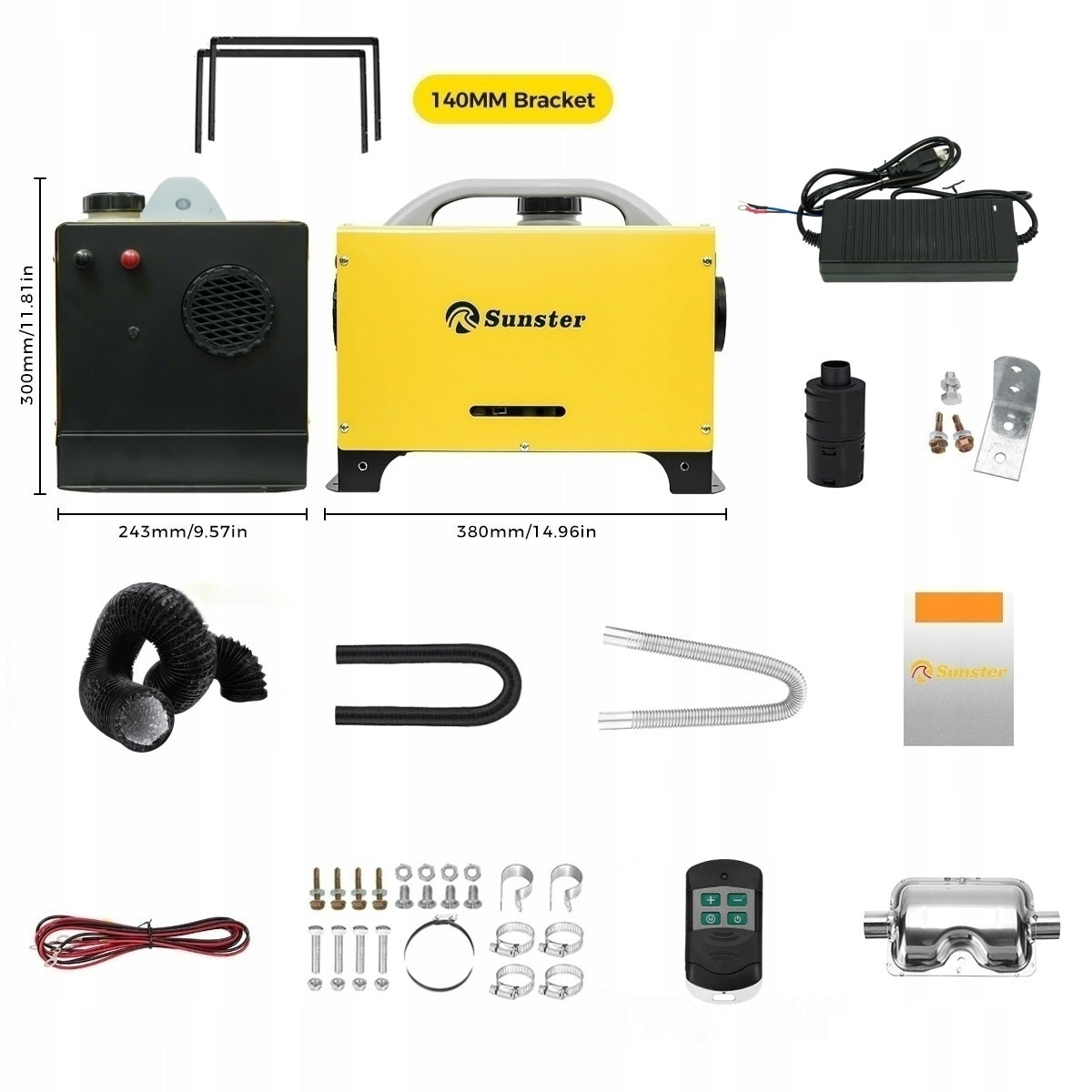 DIESEL HEATER OIL BLOWER WEBASTO 8KW 12/24V 230V LCD Manufacturer code SUNSTER A2013SL 12/24/230V