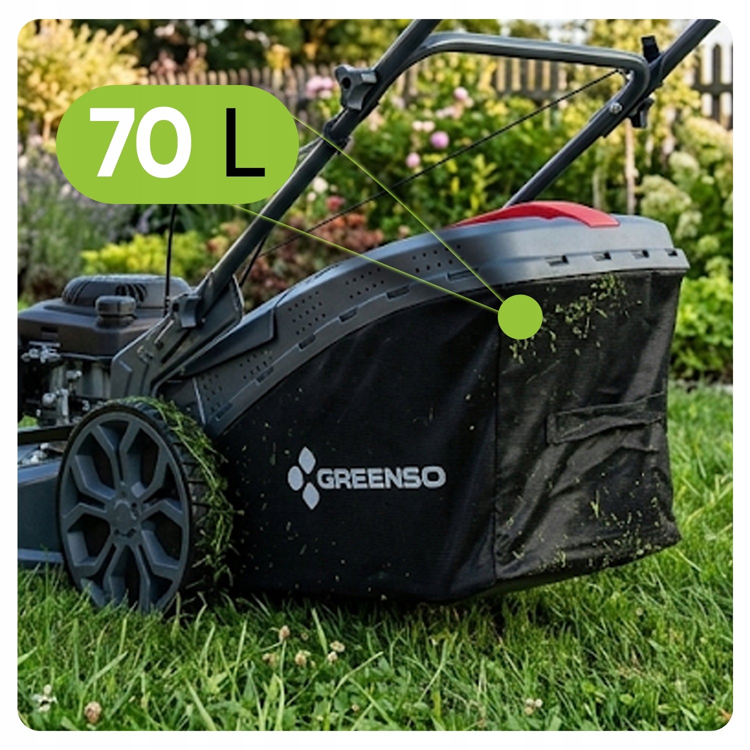 DIESEL LAWN MOWER WITH DRIVE 51cm ENGINE LONCIN 196cc POWERFUL + OIL Brand Greenso
