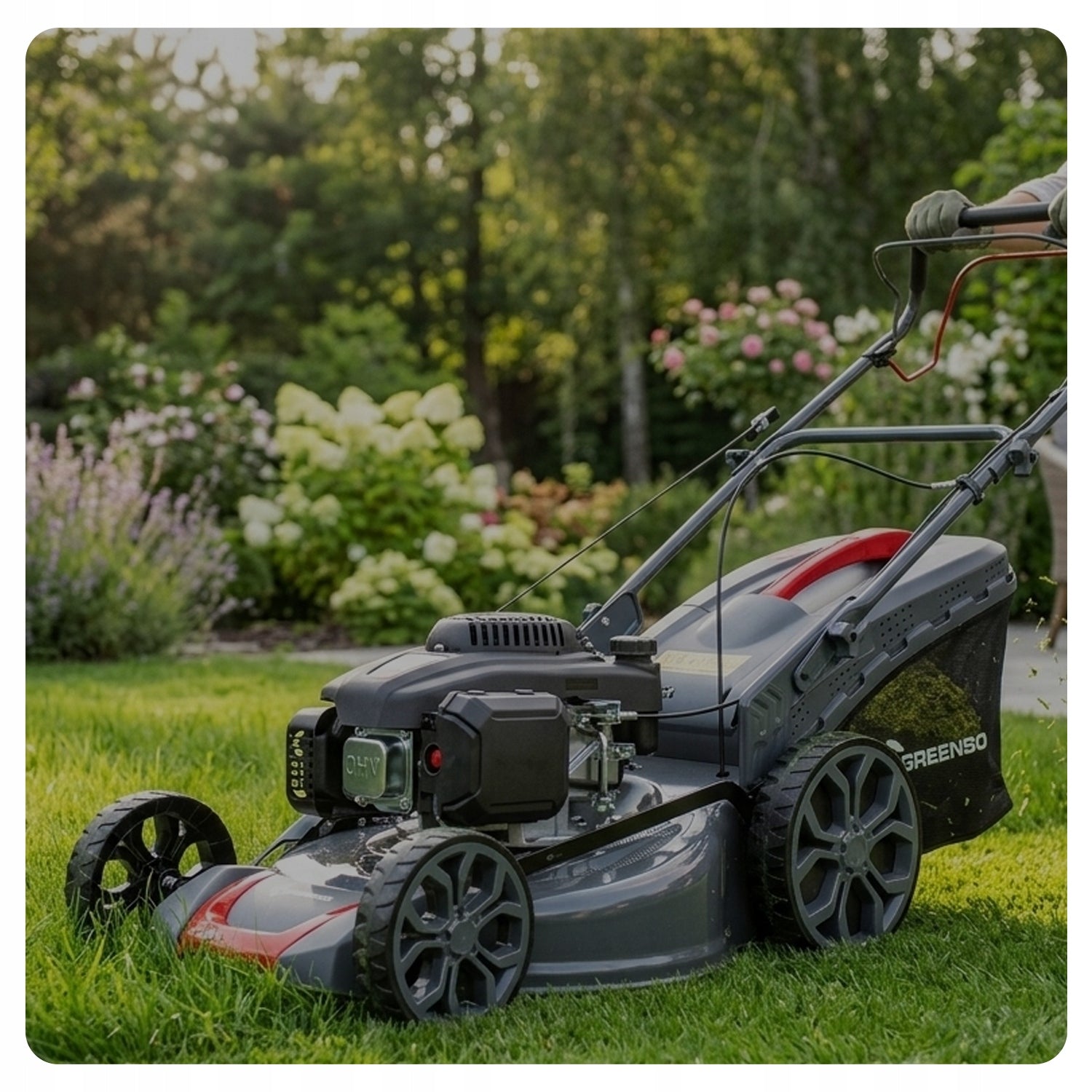 DIESEL LAWN MOWER WITH DRIVE 51cm ENGINE LONCIN 196cc POWERFUL + OIL Packaging status original
