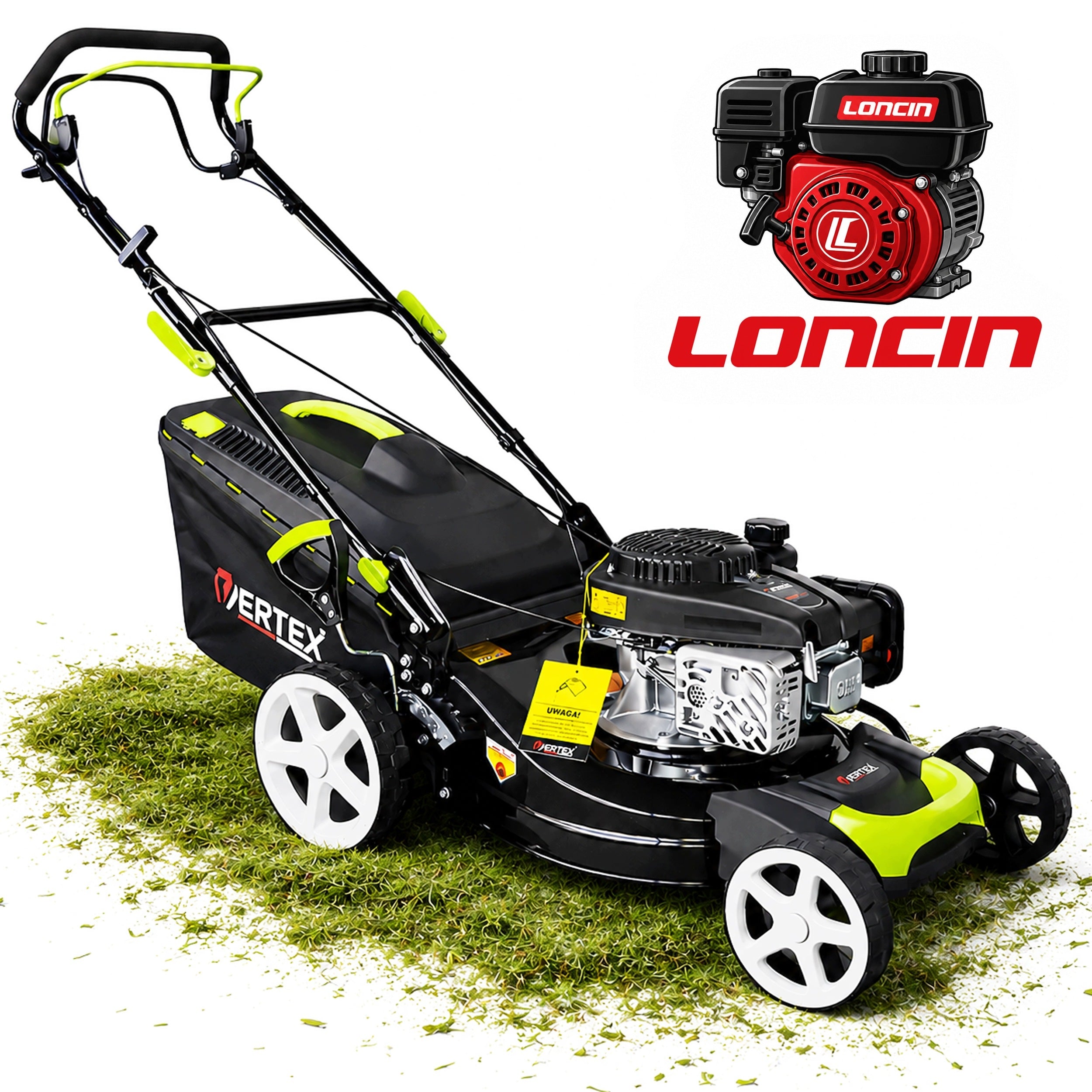 DIESEL MOWER WITH DRIVE 2,4 kW MOTOR LONCIN MULCHING 40,6 CM 50L
