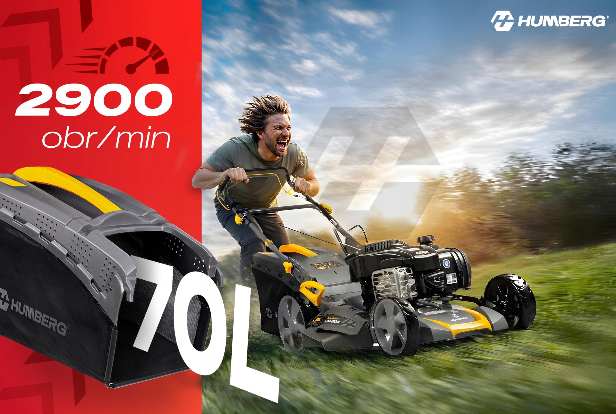 DIESEL MOWER WITH DRIVE 46cm Briggs&Stratton 140cc + OIL Basket capacity 70 l
