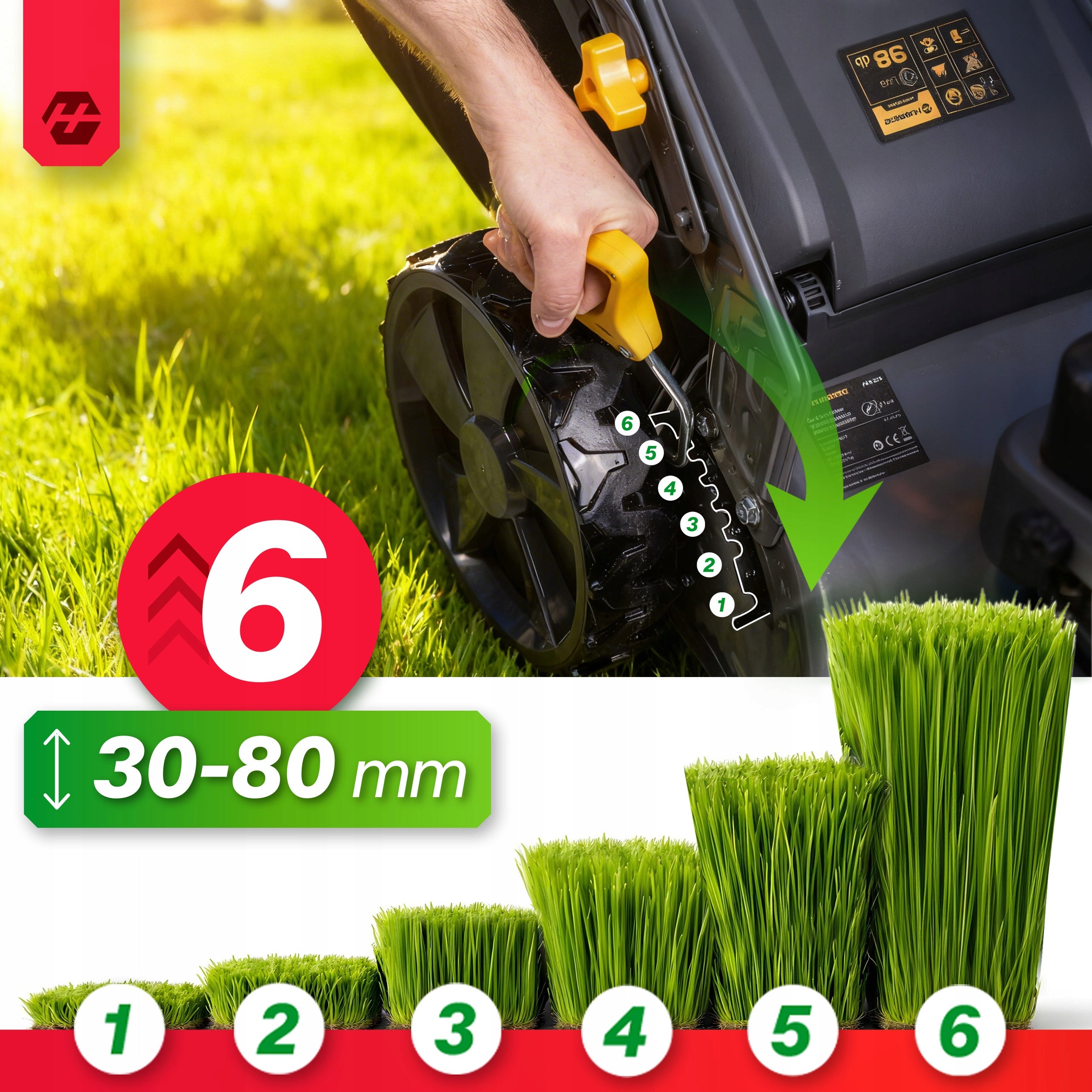 DIESEL MOWER WITH START ELEK. DRIVE 56cm 70L LONCIN 196cc + OIL Model HM-602