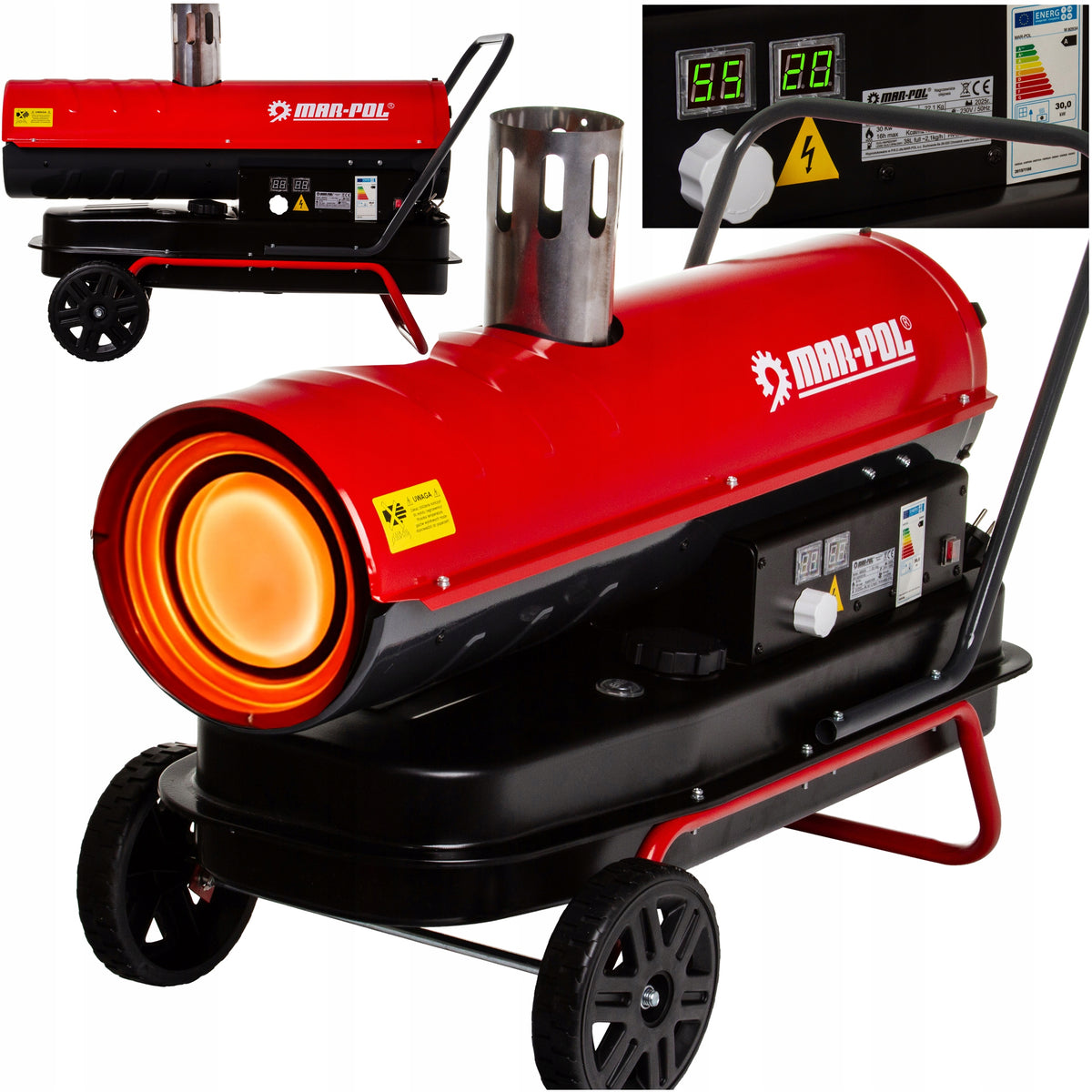DIESEL OIL HEATER 30KW THERMOSTAT FURNACE BLOWER APRON ON LCD