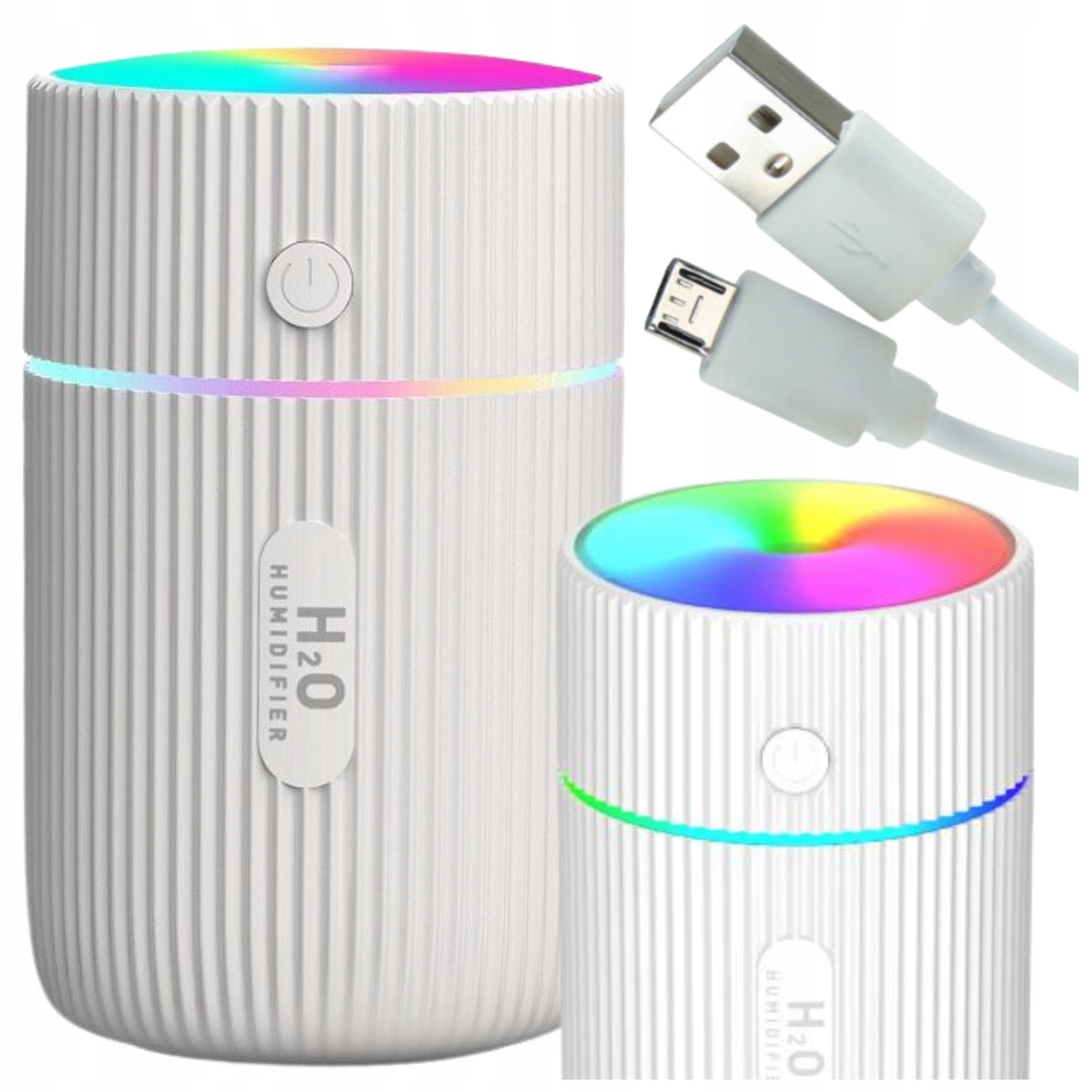 DIFFUSER HUMIDIFIER AROMATHERAPY NIGHT LIGHT WHITE 2IN1