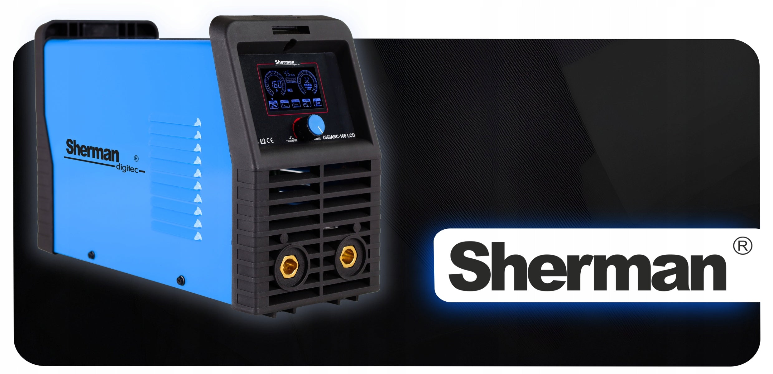 DIGIARC 160 LCD INVERTER WELDER | MMA | TIG | 20A-160A | Sherman Manufacturer code Sherman TIG LIFT 160A MMA