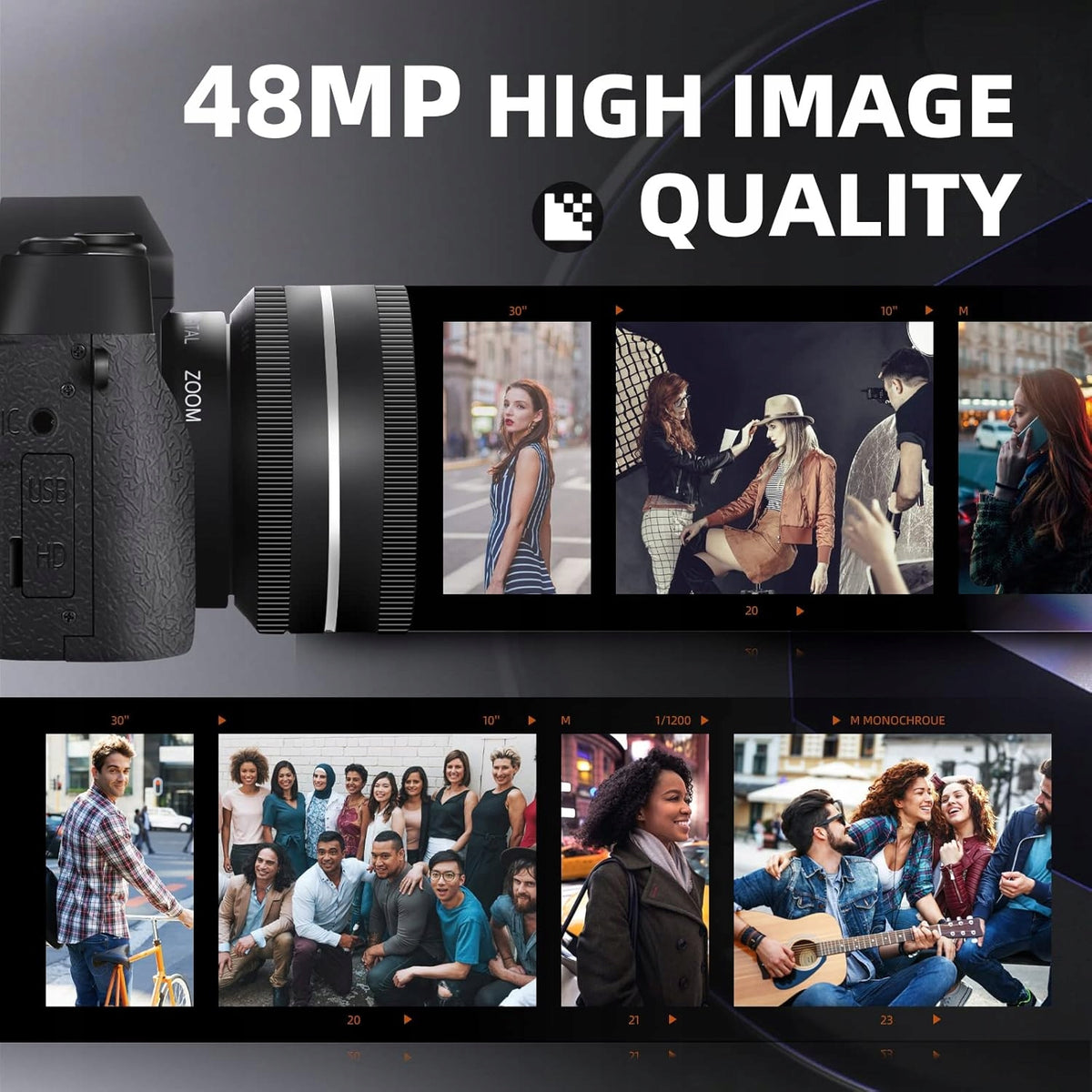DIGITAL CAMERA COMPACT 48 MP CAMERA 16X ZOOM NBD Packaging status original