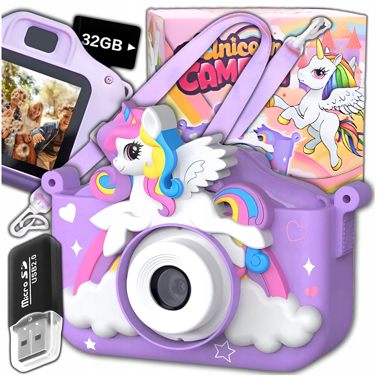 DIGITAL CAMERA FOR CHILDREN 40 Mpx CAMERA TOY + 32GB CARD