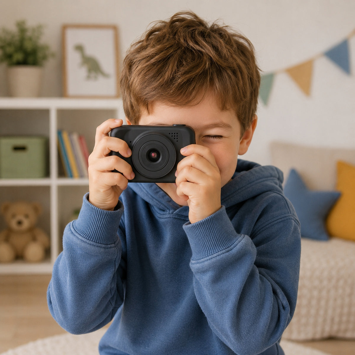 DIGITAL CAMERA FOR CHILDREN BLACK CAMERA WITH MP3 PLAYER GAMES PER CARD Packaging status original