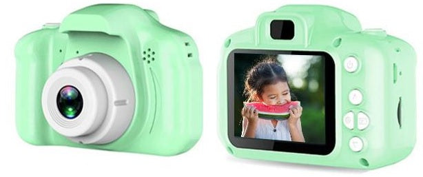 DIGITAL CAMERA FOR CHILDREN Children Photographic + Lanyard green