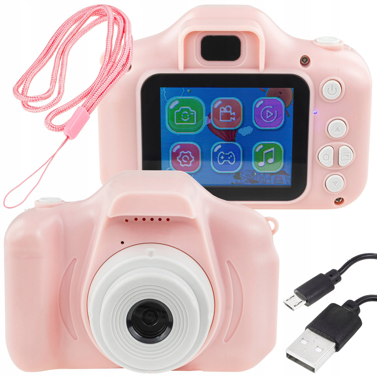 DIGITAL CAMERA FOR CHILDREN FULL CAMERA GAME PINK SET XXL