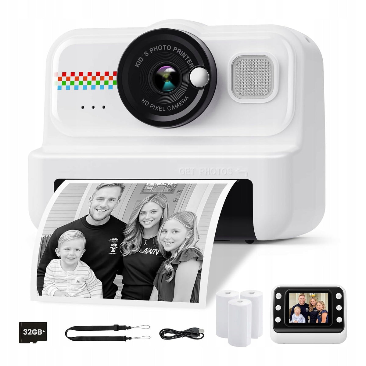 DIGITAL CAMERA FOR CHILDREN HIMONT KC02 INSTANT PRINTER 1080P
