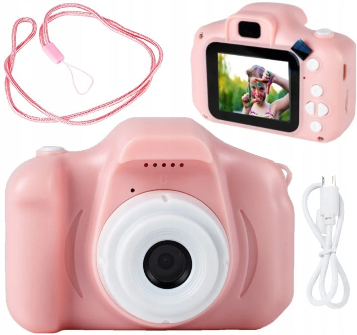 DIGITAL CAMERA FOR CHILDREN PHOTO CAMERA GAMES HD PINK PHOTOS FILM