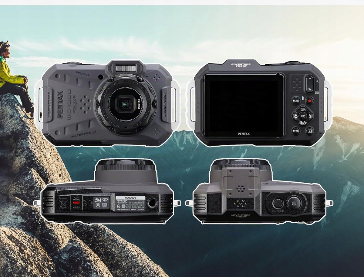 DIGITAL CAMERA PENTAX WG-1000 16MPX WATERPROOF GREY 15M Resolution 16.35 Mpx