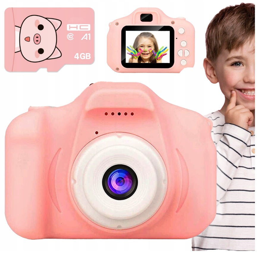 DIGITAL CAMERA for children child camera + card 4GB pink