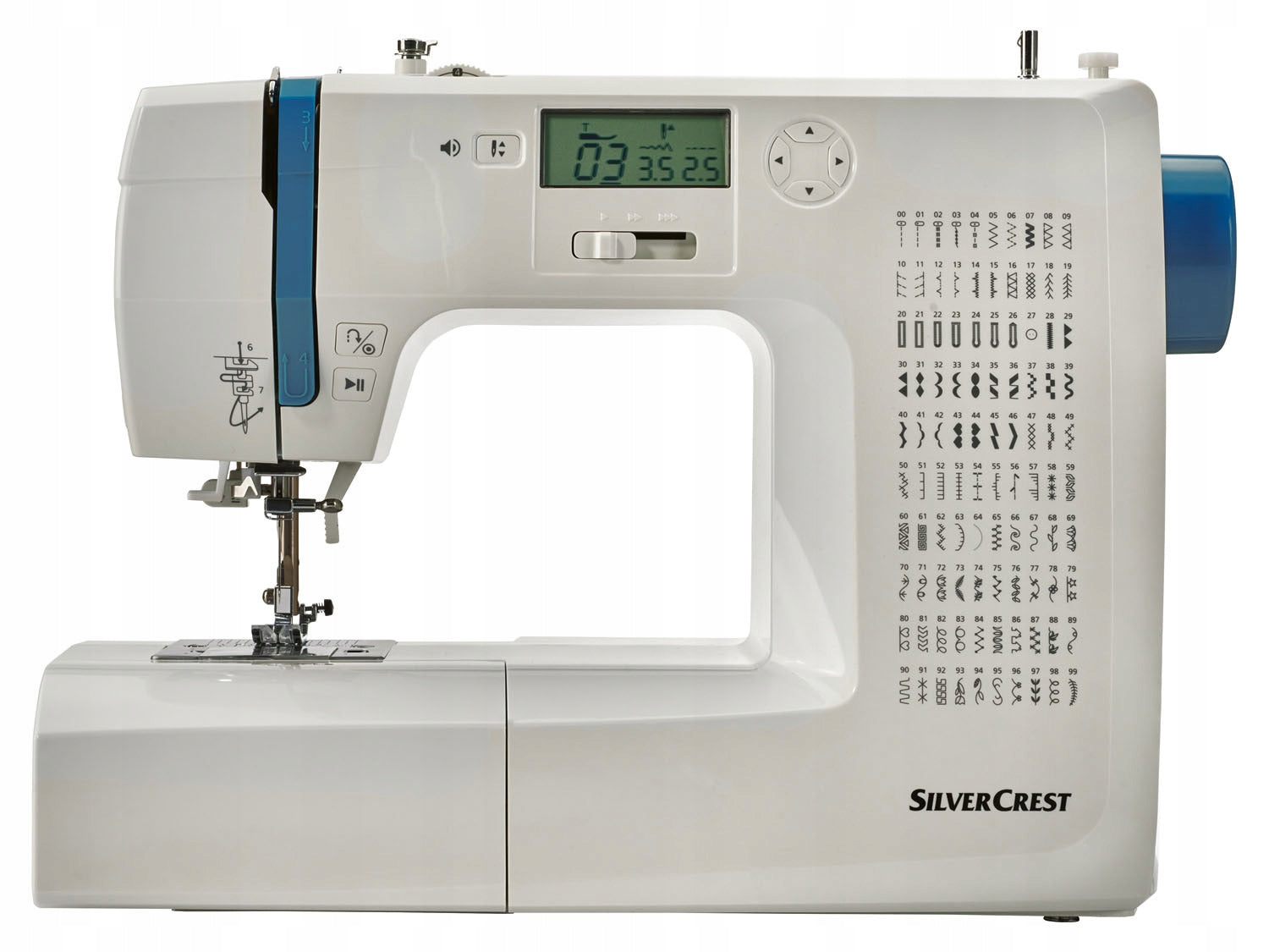 DIGITAL COMPUTER SEWING MACHINE SILVERCREST SCNM 1000 A1 Manufacturer code 413627_2204