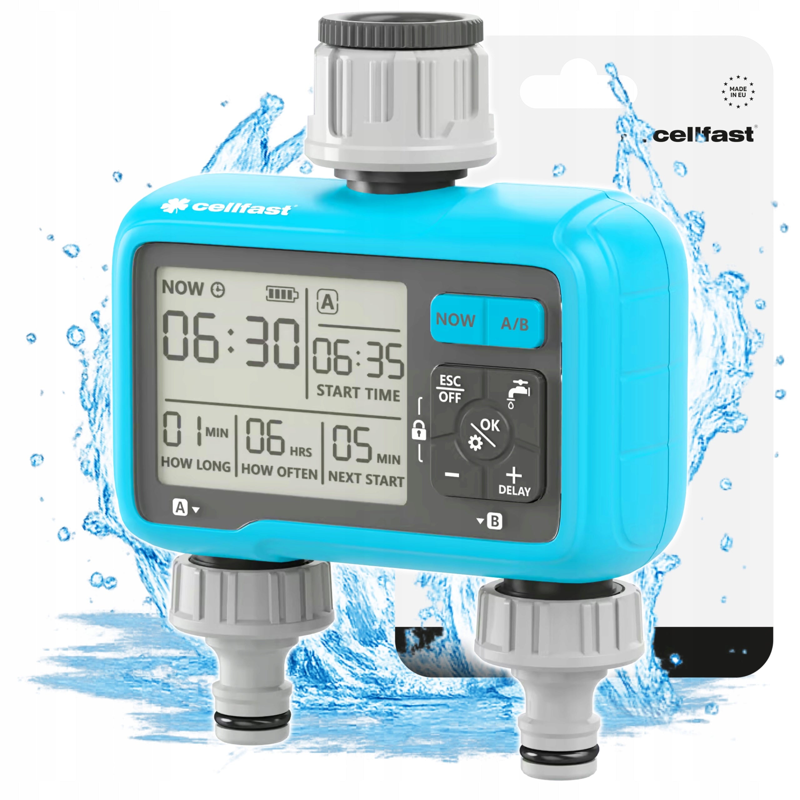 DIGITAL IRRIGATION CONTROLLER 2-SECTION CHRONOS CELLPRO 52-092