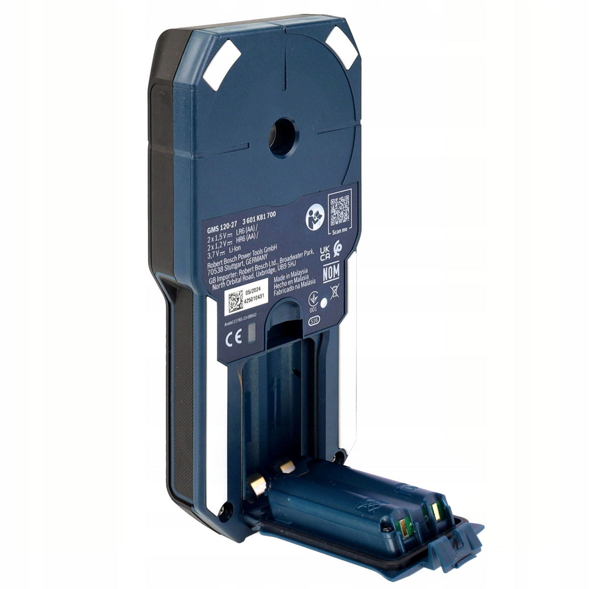DIGITAL METAL AND WIRE DETECTOR GMS 120-27 BOSCH + Li-ION battery Maximum depth of measurement for copper and non-ferrous metals 120 mm