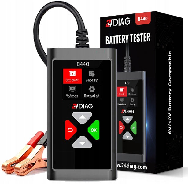 DIGITAL METER BATTERY TESTER 6V 12V 2AH - 220AH Polish Brand 24Diag