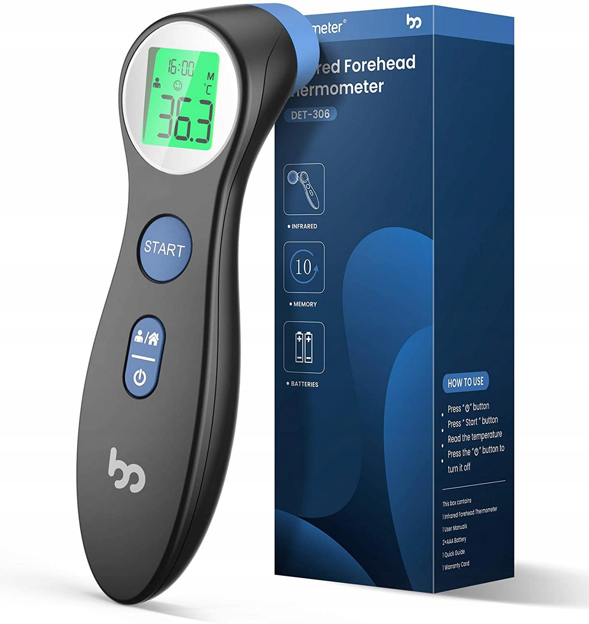 DIGITAL NON-CONTACT THERMOMETER DET-306 EAN (GTIN) 8592920075661