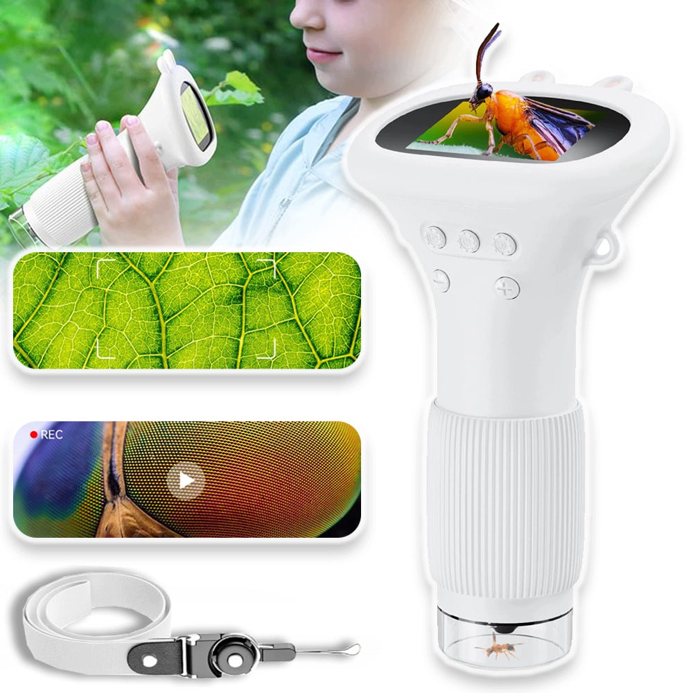 DIGITAL OPTICAL MICROSCOPE POCKET FOR CHILDREN LED APPROXIMATION 1000X HD