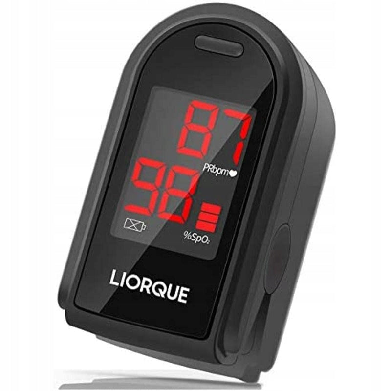 DIGITAL PULSE OXIMETER PORTABLE FINGER HEART RATE MONITOR ALARM LED SPO2 PR