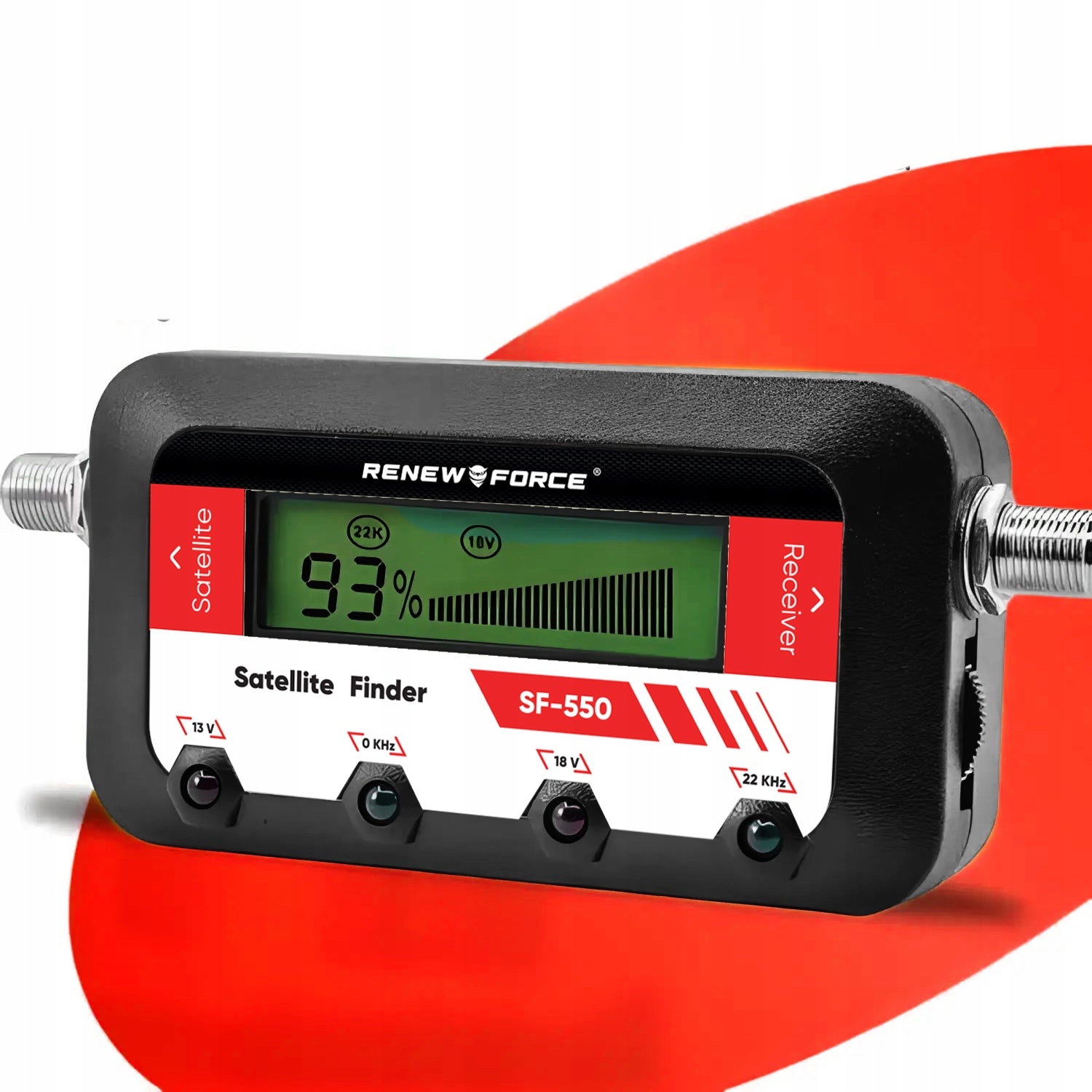 DIGITAL SATELLITE SIGNAL METER ANTENNA SAT-FINDER LCD LIBOX + CABLE F Packaging status original