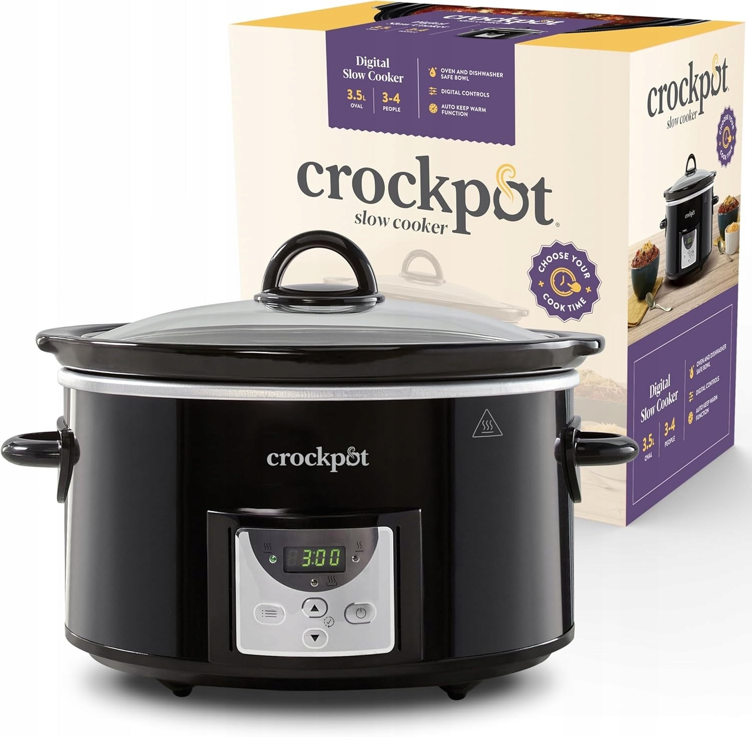 DIGITAL SLOW COOKER 3,5L BLACK WITH TIMER AND HEAT RETENTION FUNCTION EAN (GTIN) 5903387630851