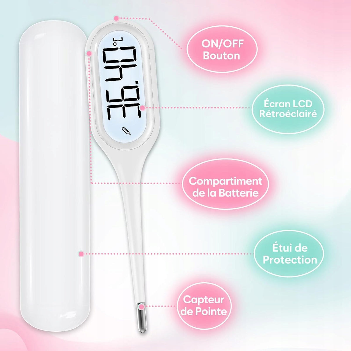 DIGITAL THERMOMETER BBT FOR OVULATION TRACKING FAST MODE 30 MEMORY MEASUREMENTS Medical device yes
