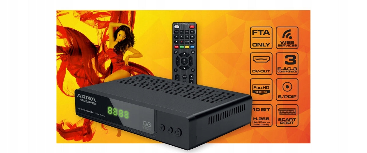 DIGITAL TUNER HD COMBO DVB-T/DVB-T2/DVB-S/DVB-S2 FERG-ARIVA-160-COMBO H.265 Packaging status original