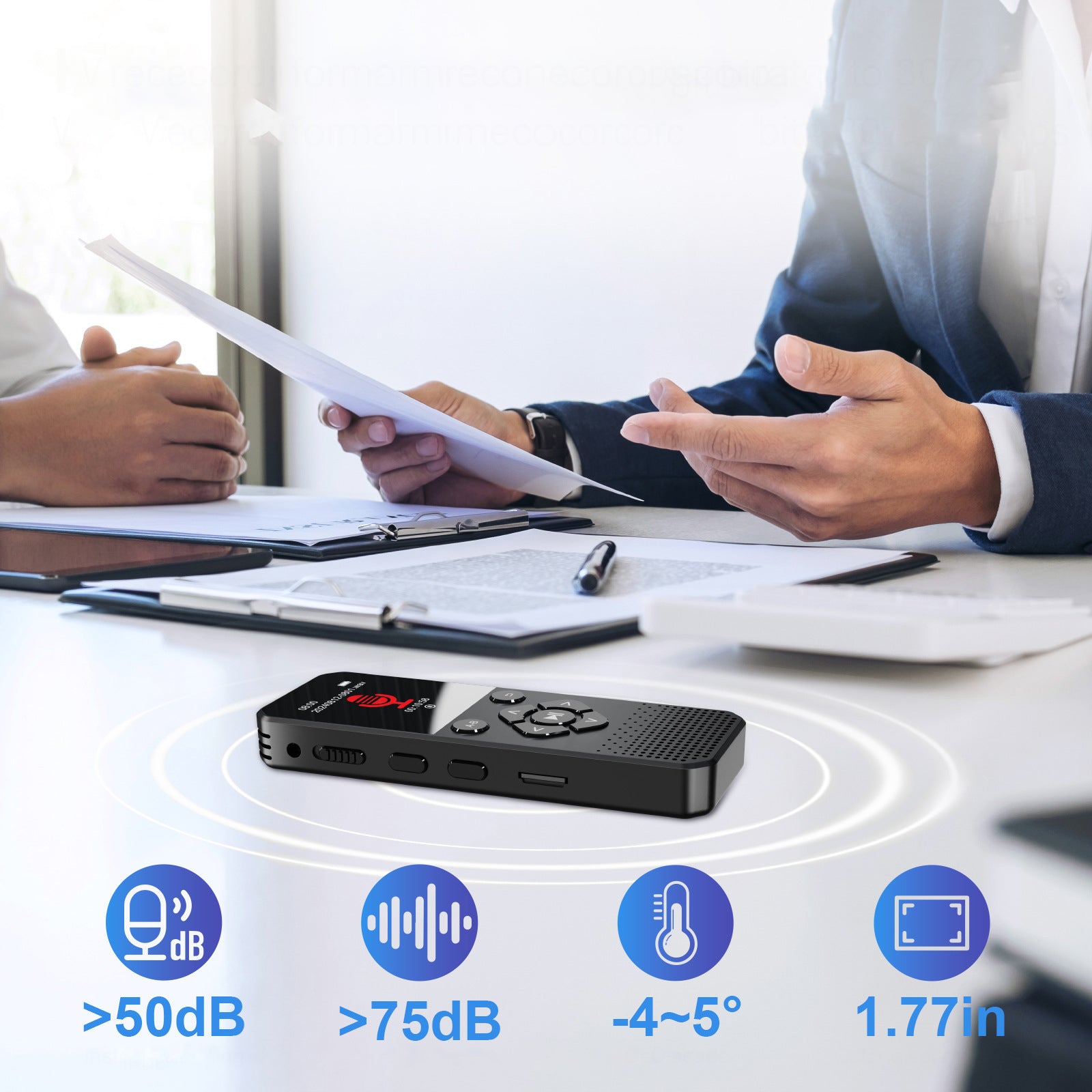 DIGITAL VOICE RECORDER PROFESSIONAL 64GB MP3 SPY DETECTION 3072 kbps Manufacturer code N12 64GB MP3 SZPIEGOWSKI DETEKCJA 3072 kb/s