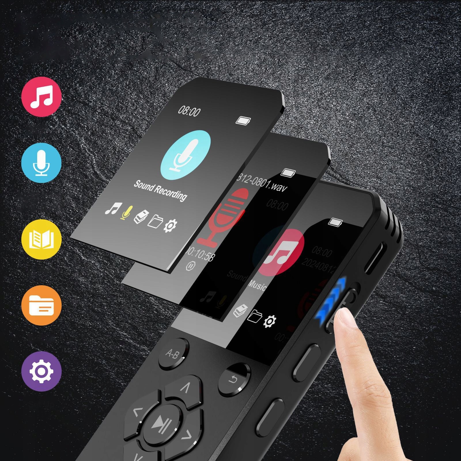 DIGITAL VOICE RECORDER PROFESSIONAL 64GB MP3 SPY DETECTION 3072 kbps Packaging status original